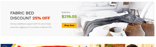 Fabric Bed Discount 25% Off - $219.05